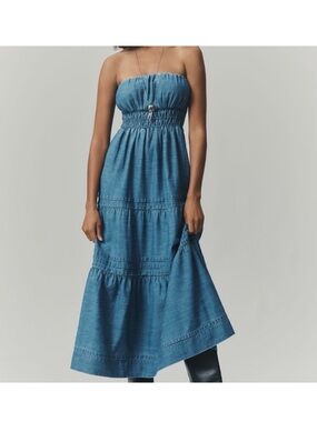 Anthropologie Denim Strapless
Blue Dress
